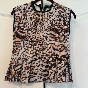 NWT! Animal Print Zara Peplum Top